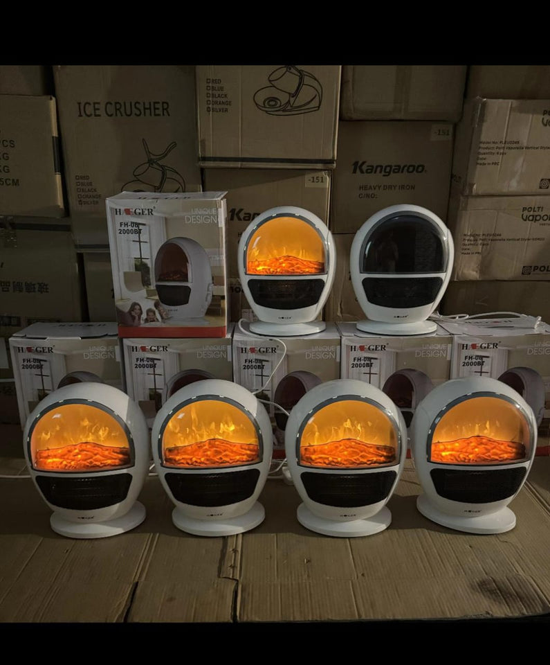 3D Simulation Flame Electric Fan Heater - High Quality China Lot Import