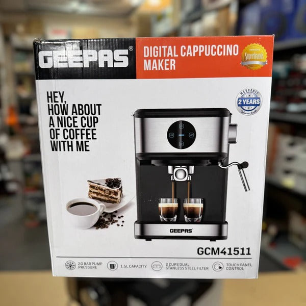 Geepas Digital Cappucchino Maker || Original Product + 2-Year Local Warranty