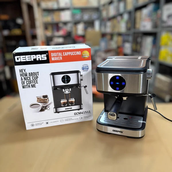 Geepas Digital Cappucchino Maker || Original Product + 2-Year Local Warranty