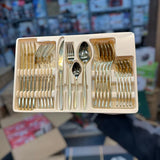 24 Pieces Golden Cutlery Set - Lot Imported