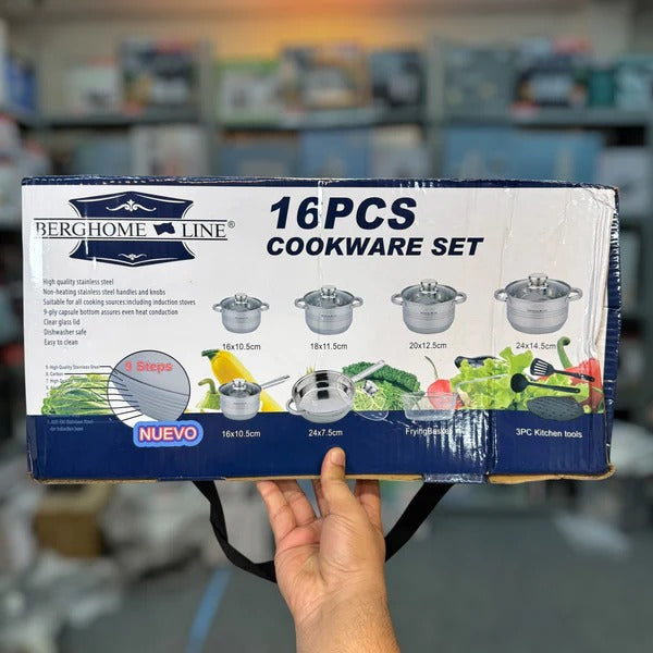 16 Piece Complete Cookware Set - German Lot Berghome