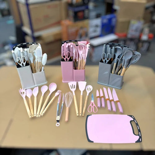 19 Piece Kitchen Utensils & Knives Set